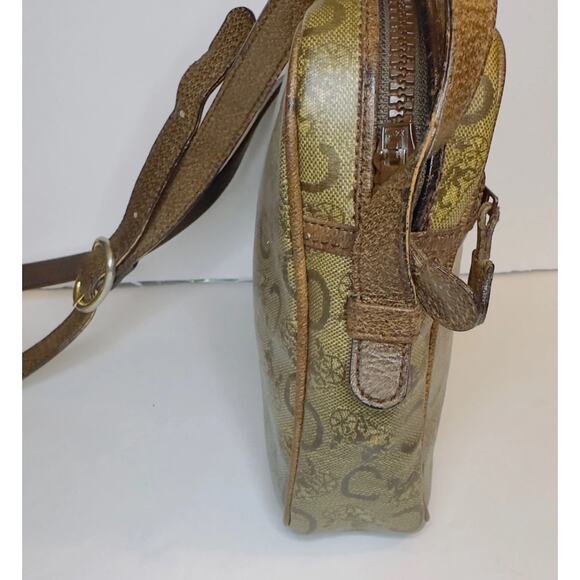 Celine C Macadam Carriage shoulder bag crossbody PVC leather brown authentic - Picture 7 of 14